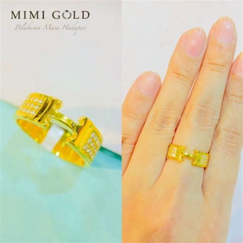 cincin hermes 916|Cincin H Hermes Emas 916 Original / H Hermes Ring 916 Gold .